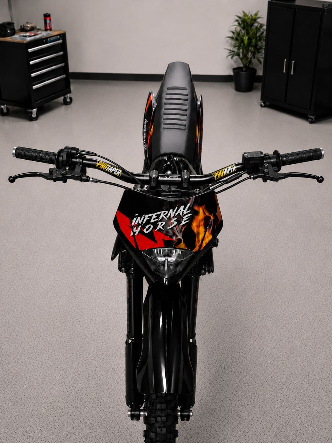 Руль для мотоцикла Fatbar 22/28 мм усиленный, для питбайка, эндуро, кроссового мотоцикла, EVO черный